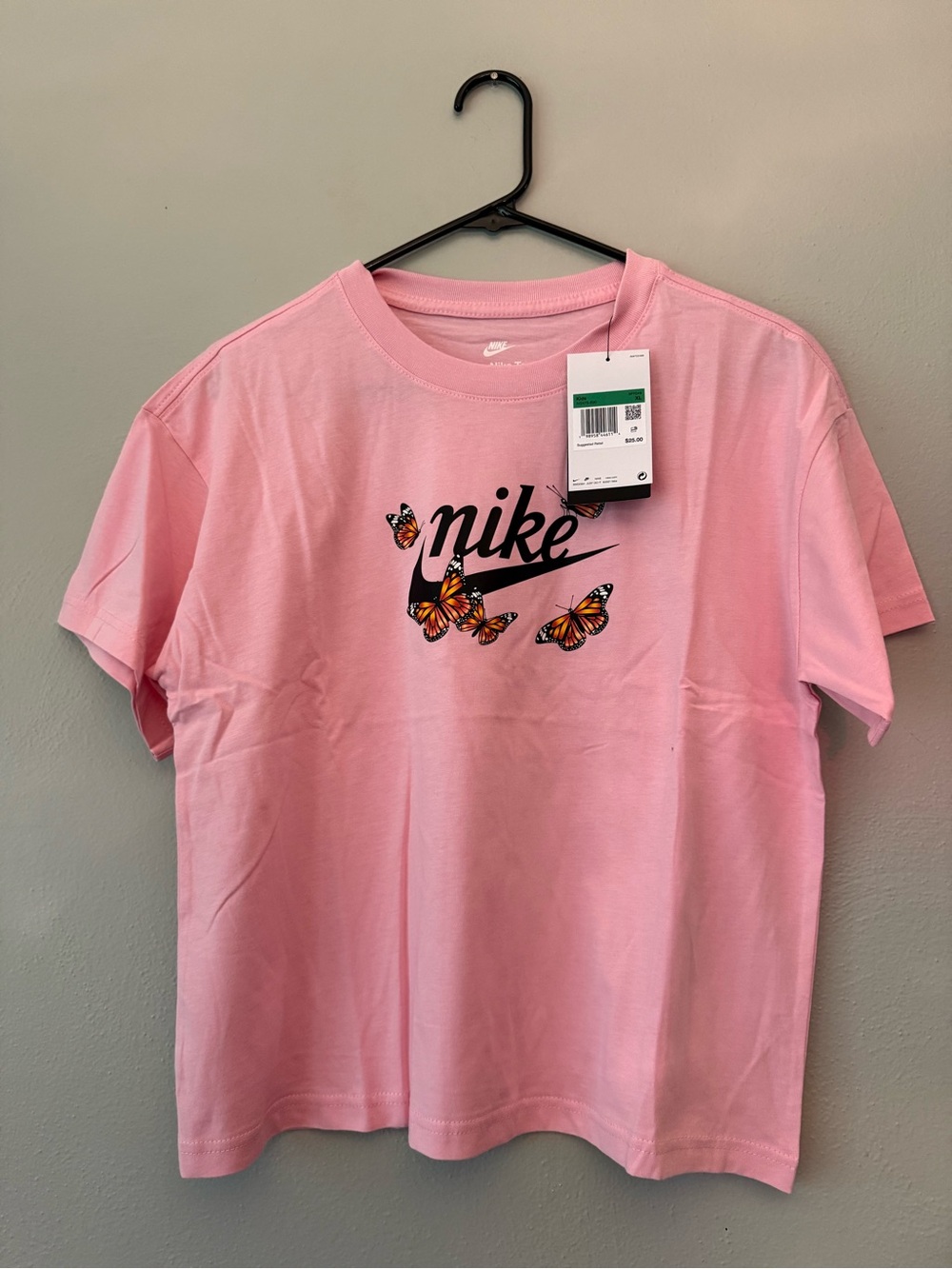 Nike Pink Butterfly Graphic Tee